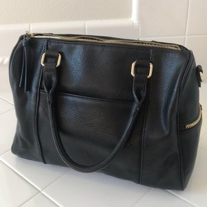 Black Leather Shoulder Bag